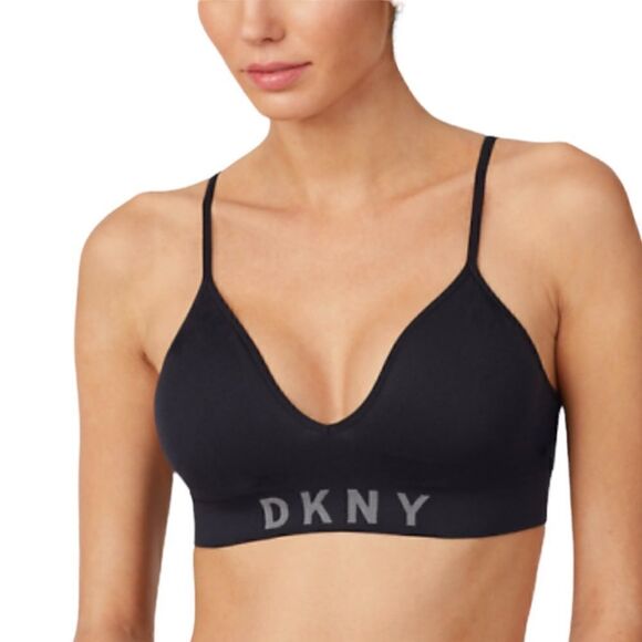 DKNY Women’s Black Seamless Bra Size Medium NWOT - Picture 1 of 6